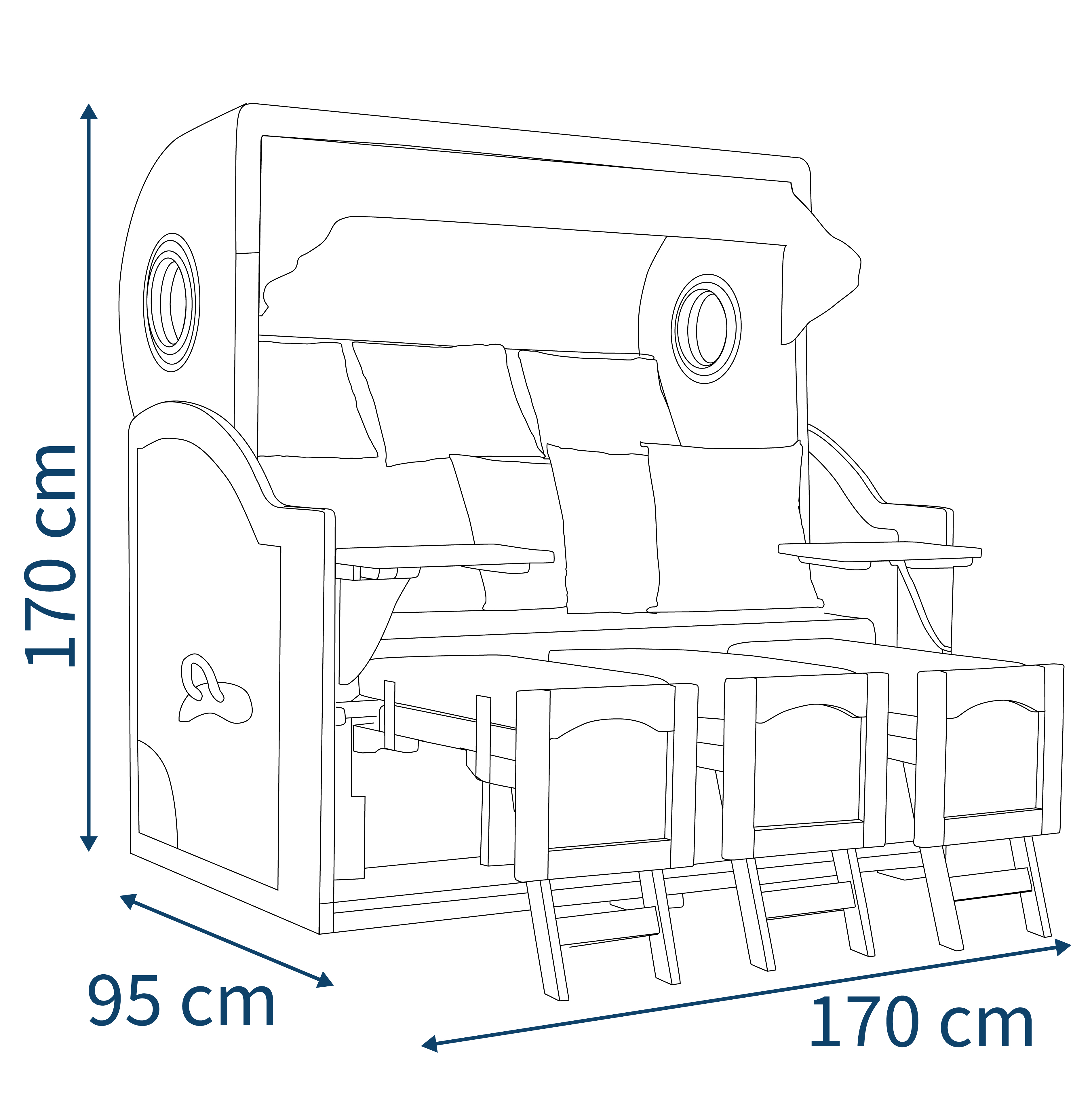 Strandkorb_Strichzeichnung_Duene_3-Sitzer (1)