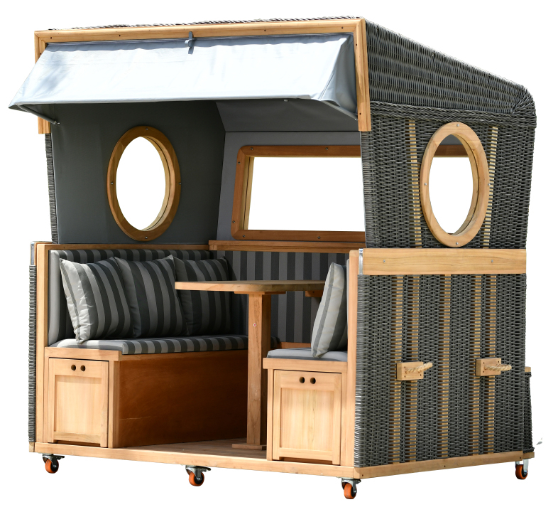 Gosch-Lounge-Strandkorb-6-Sitzer-Teak-PE-Grey-Dessin-537-5