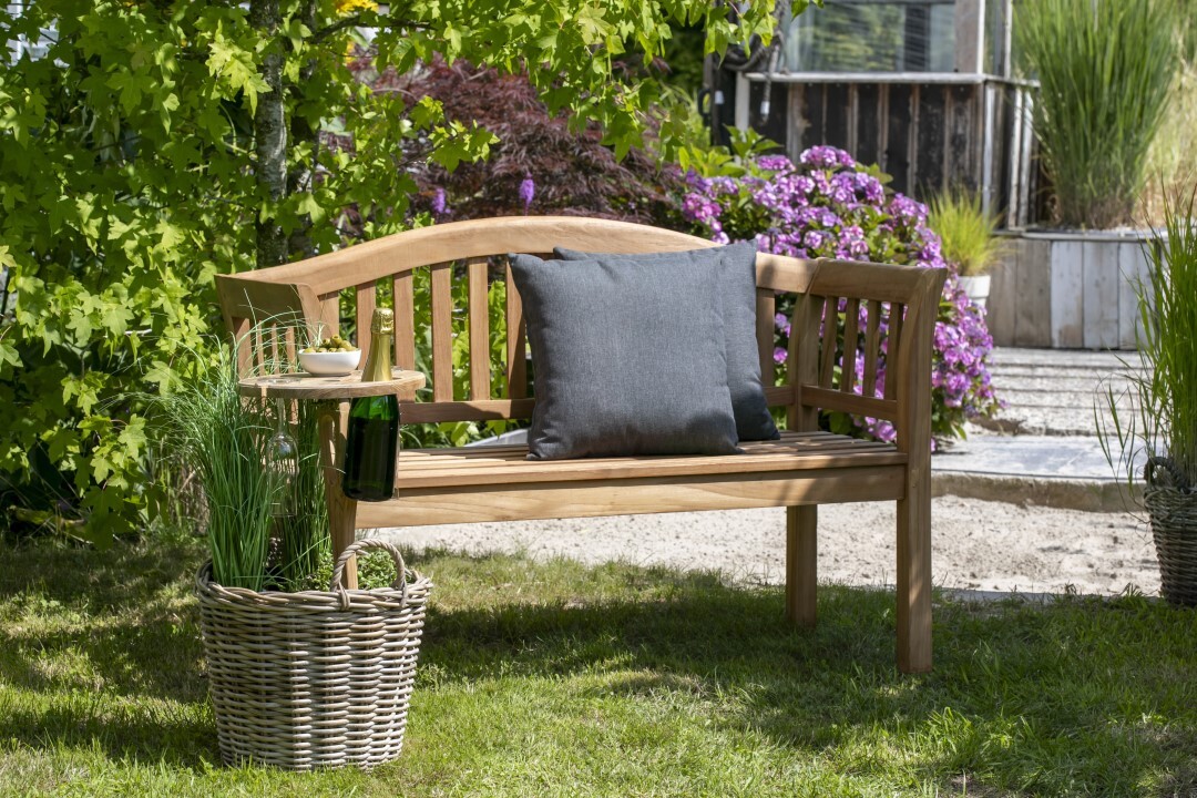 02149_BL26016_Gartenbank_Wave_Teak_120cm_Getraenkehalter_Spiess_Poole_Teakholz _1_